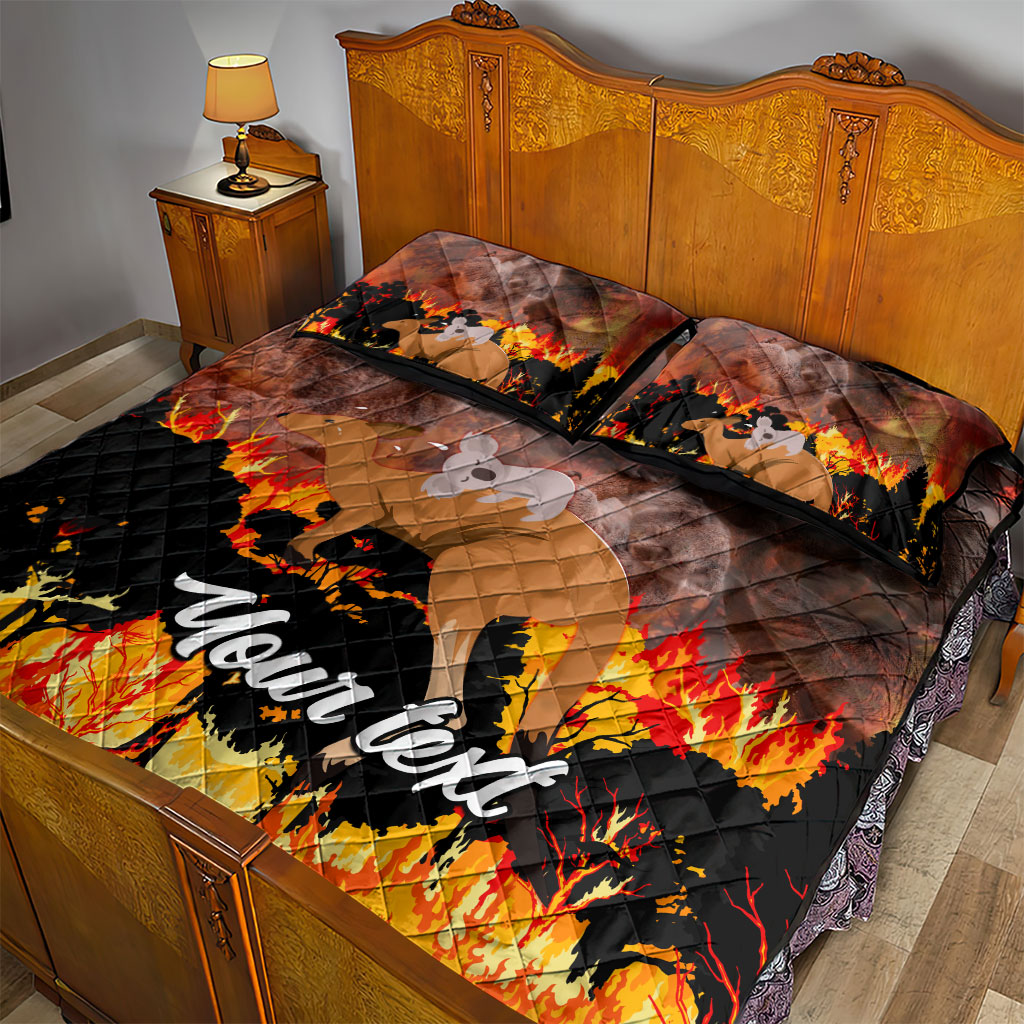 Personalised Save Wildlife Australia Quilt Bed Set Australia Bushfire Recovery Wildlife Support