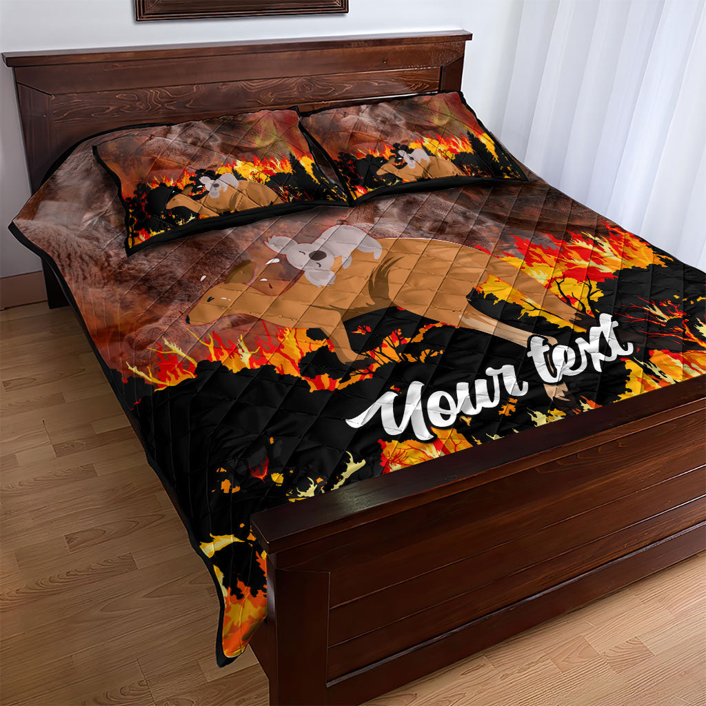 Personalised Save Wildlife Australia Quilt Bed Set Australia Bushfire Recovery Wildlife Support