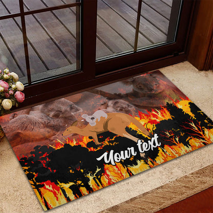Personalised Save Wildlife Australia Rubber Doormat Australia Bushfire Recovery Wildlife Support