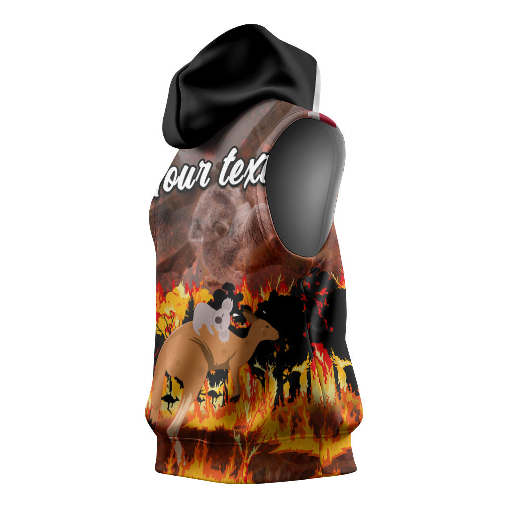 Personalised Save Wildlife Australia Sleeveless Hoodie Australia Bushfire Recovery Wildlife Support