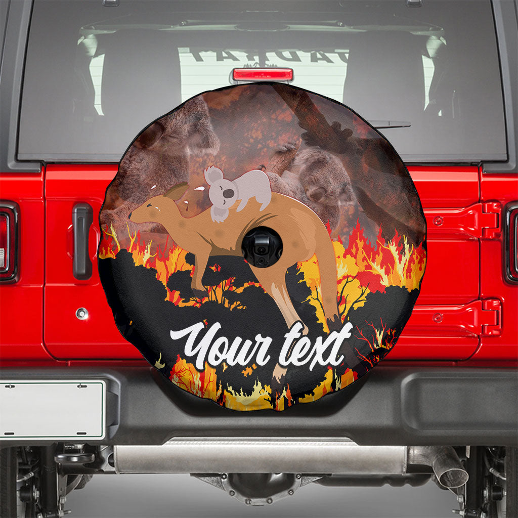Personalised Save Wildlife Australia Spare Tire Cover Australia Bushfire Recovery Wildlife Support