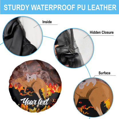 Personalised Save Wildlife Australia Spare Tire Cover Australia Bushfire Recovery Wildlife Support