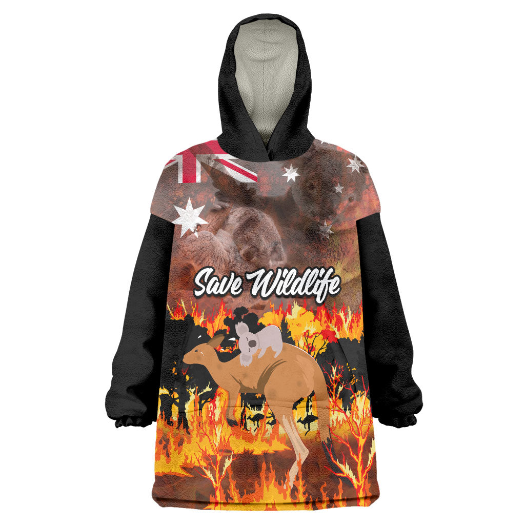 Personalised Save Wildlife Australia Wearable Blanket Hoodie Australia Bushfire Recovery Wildlife Support