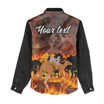 Personalised Save Wildlife Australia Women Casual Shirt Australia Bushfire Recovery Wildlife Support