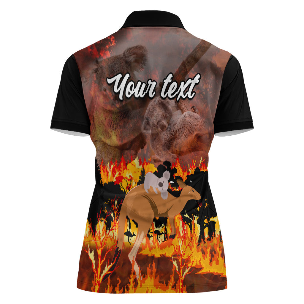 Personalised Save Wildlife Australia Women Polo Shirt Australia Bushfire Recovery Wildlife Support