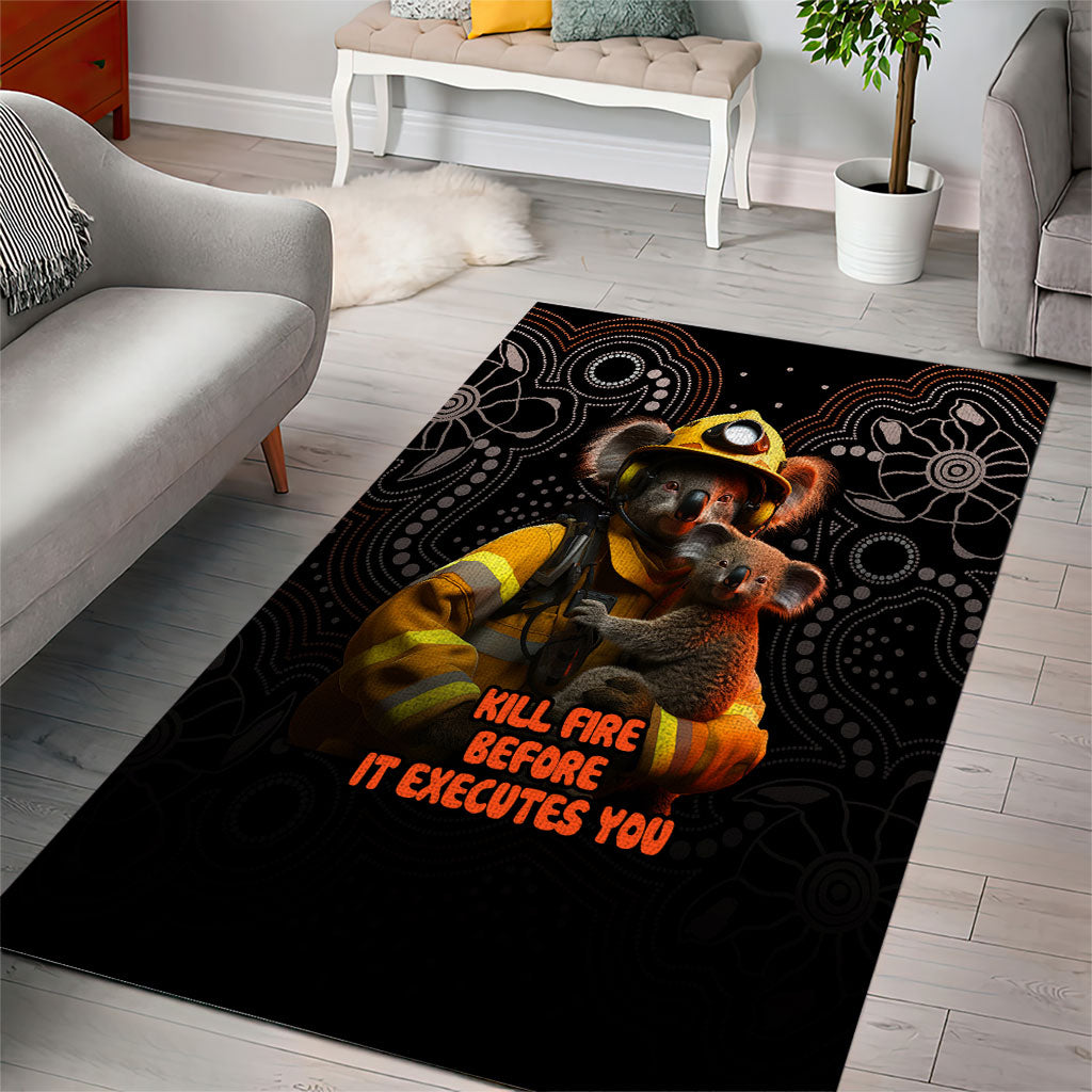 Paws For Australia Area Rug Bushfire Wildlife Support Indigenous Aboriginal
