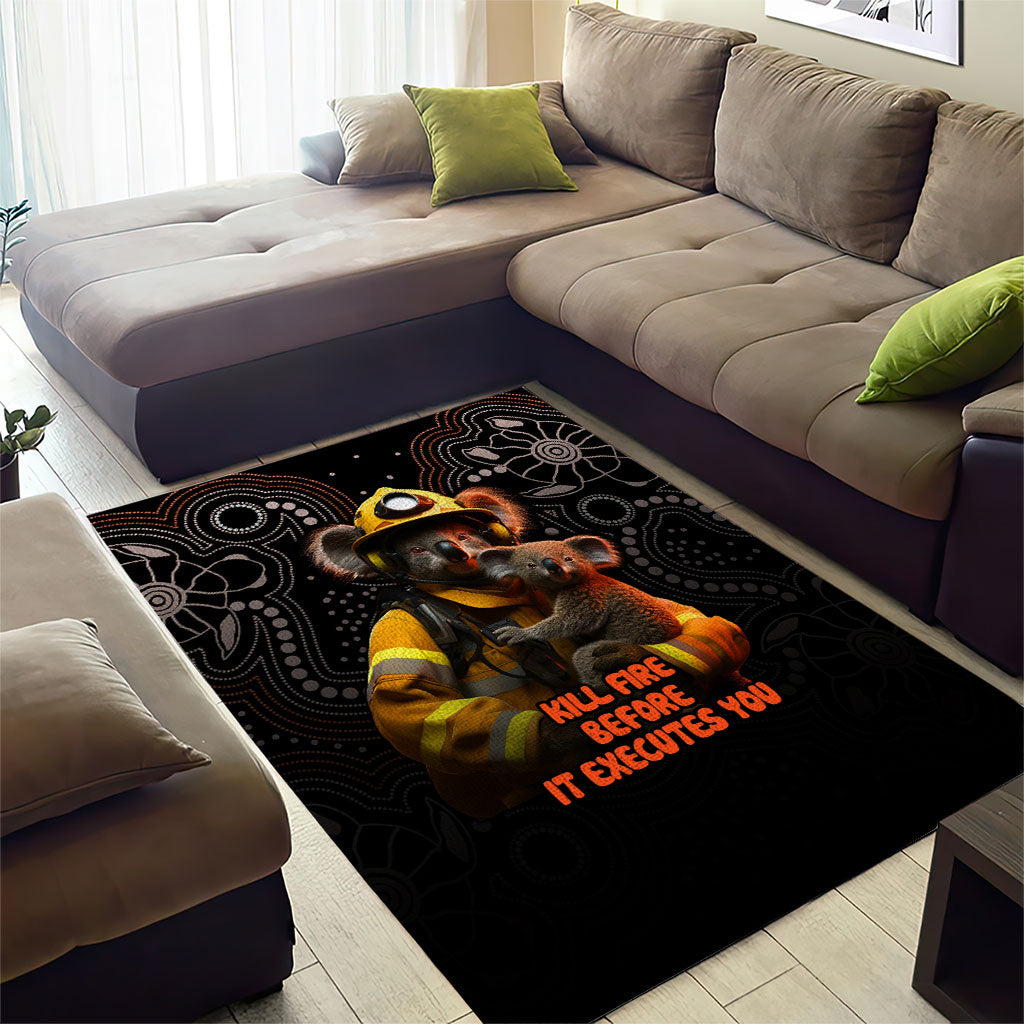 Paws For Australia Area Rug Bushfire Wildlife Support Indigenous Aboriginal