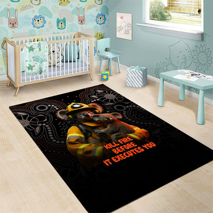 Paws For Australia Area Rug Bushfire Wildlife Support Indigenous Aboriginal