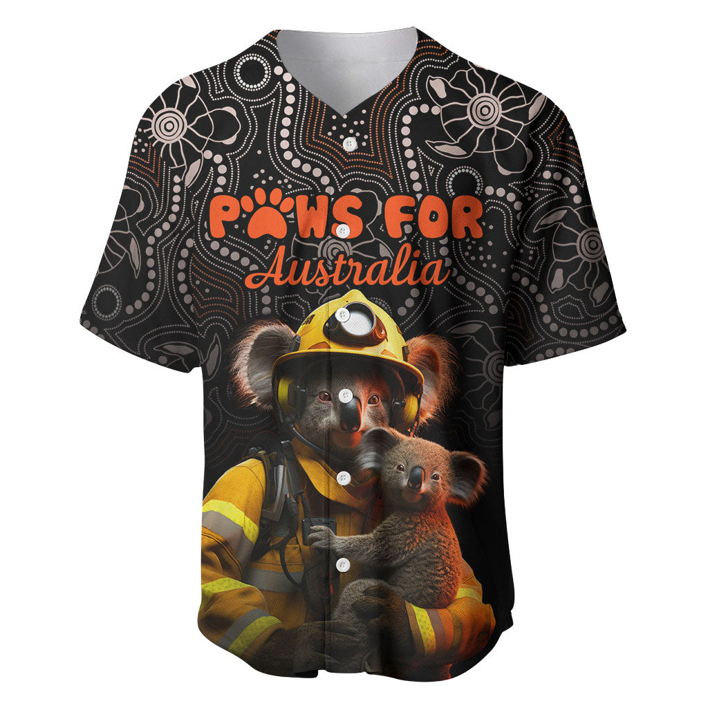 Paws For Australia Baseball Jersey Bushfire Wildlife Support Indigenous Aboriginal