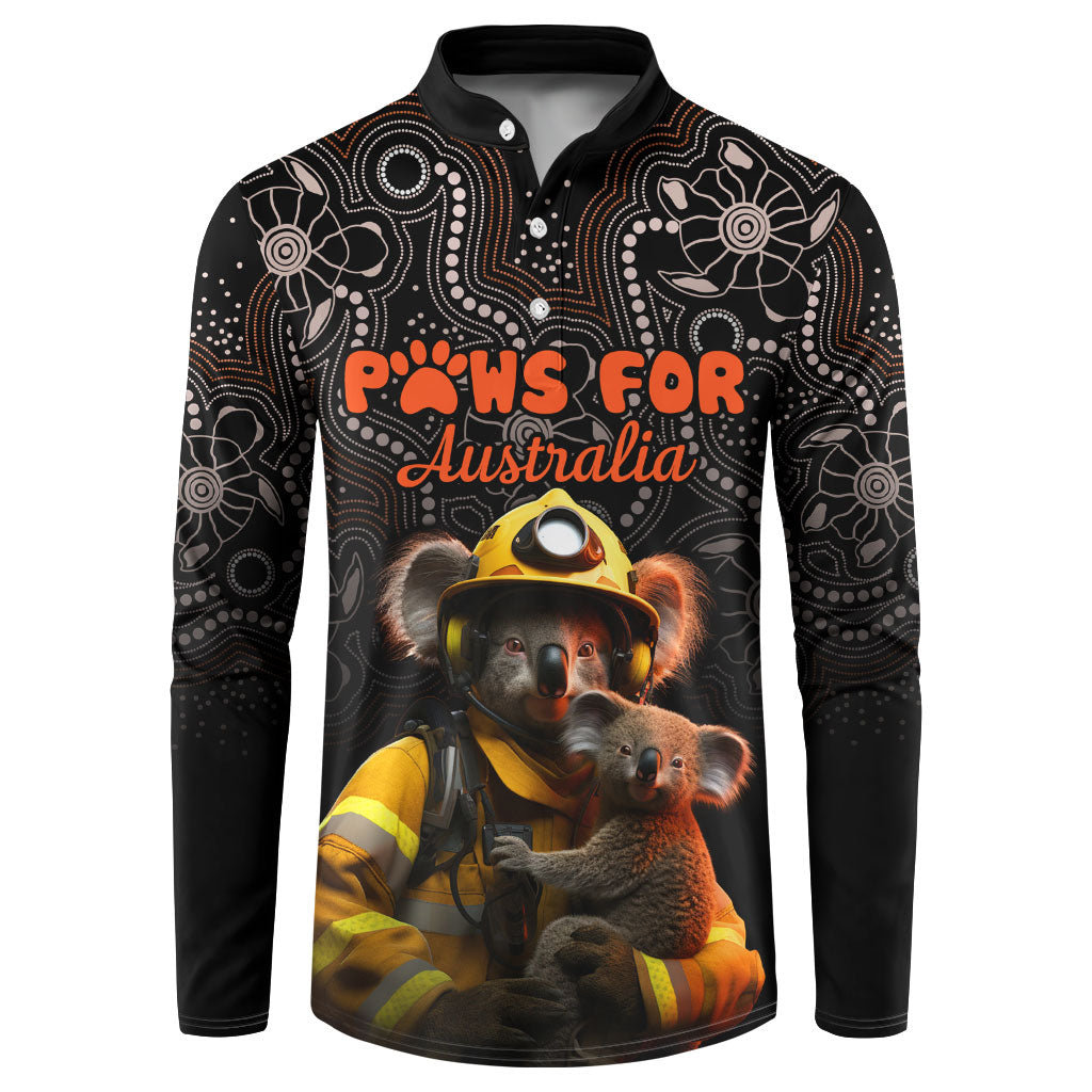 Paws For Australia Button Sweatshirt Bushfire Wildlife Support Indigenous Aboriginal
