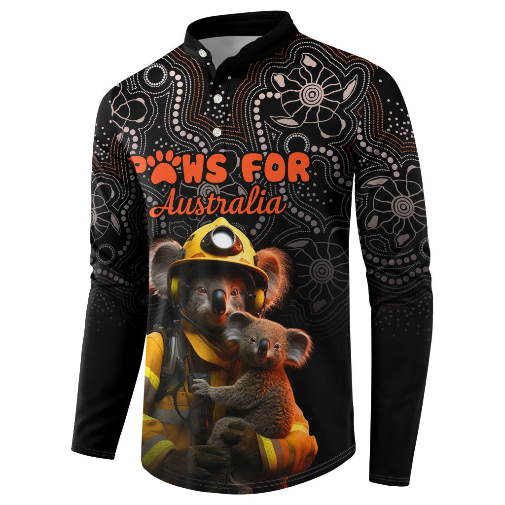 Paws For Australia Button Sweatshirt Bushfire Wildlife Support Indigenous Aboriginal