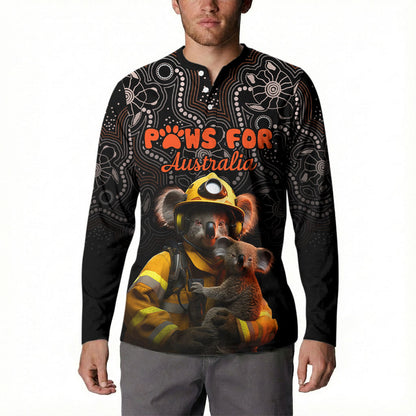 Paws For Australia Button Sweatshirt Bushfire Wildlife Support Indigenous Aboriginal