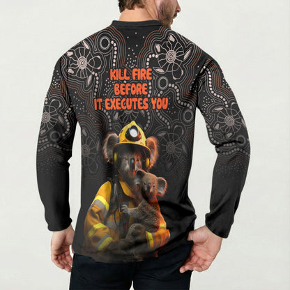 Paws For Australia Button Sweatshirt Bushfire Wildlife Support Indigenous Aboriginal