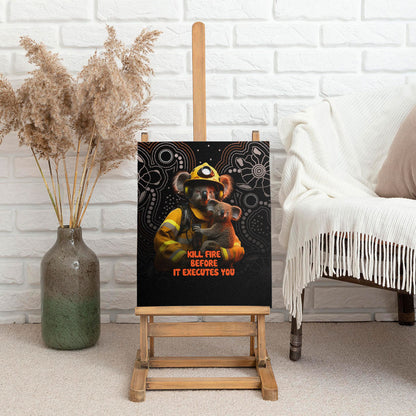 Paws For Australia Canvas Wall Art Bushfire Wildlife Support Indigenous Aboriginal