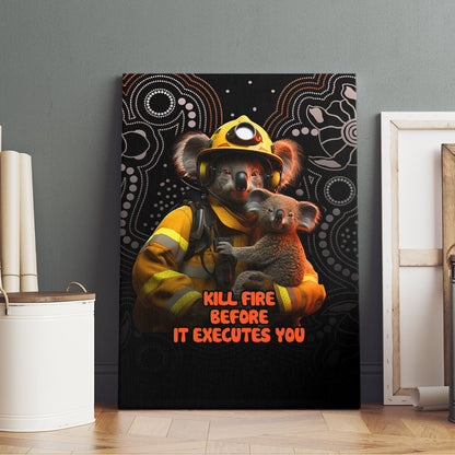 Paws For Australia Canvas Wall Art Bushfire Wildlife Support Indigenous Aboriginal