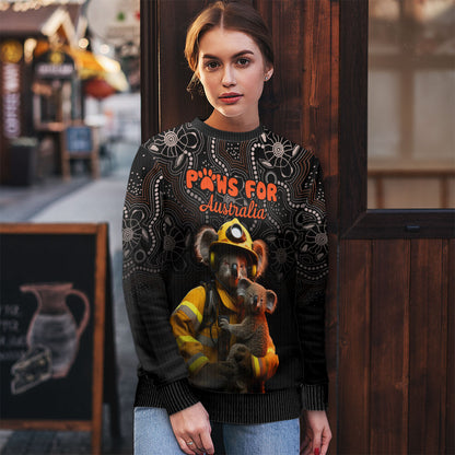 Paws For Australia Ugly Christmas Sweater Bushfire Indigenous Aboriginal