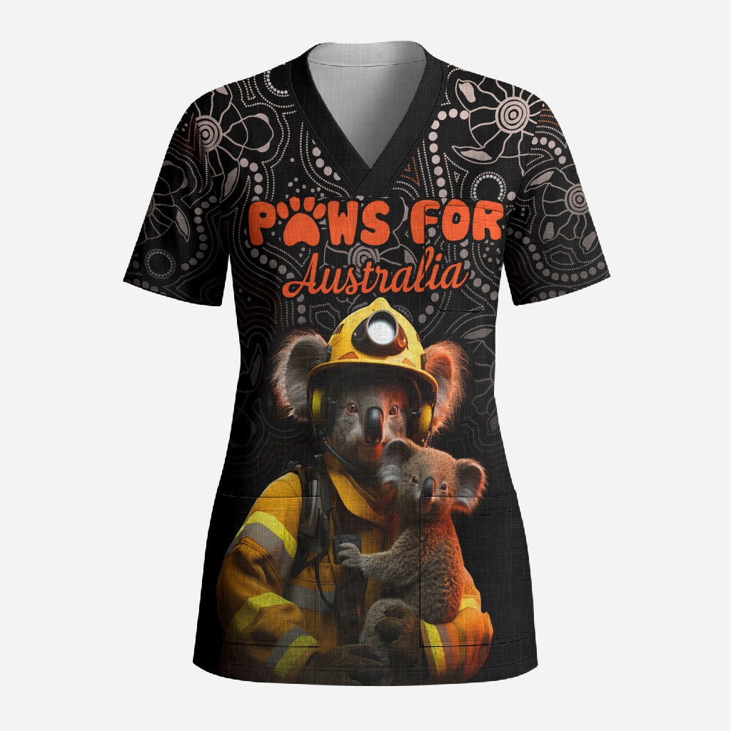 Paws For Australia Scrub Top Bushfire Wildlife Support Indigenous Aboriginal