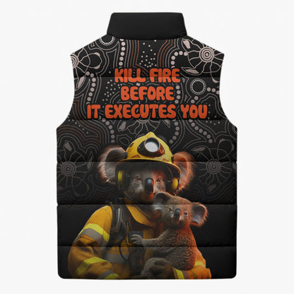 Paws For Australia Sleeveless Puffer Jacket Bushfire Wildlife Support Indigenous Aboriginal