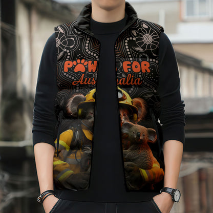 Paws For Australia Sleeveless Puffer Jacket Bushfire Wildlife Support Indigenous Aboriginal
