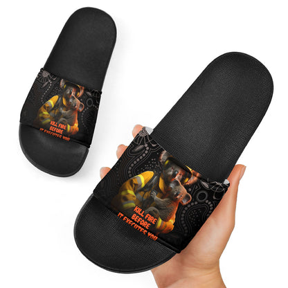 Paws For Australia Slide Sandals Bushfire Wildlife Support Indigenous Aboriginal