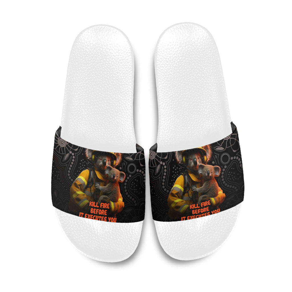 Paws For Australia Slide Sandals Bushfire Wildlife Support Indigenous Aboriginal