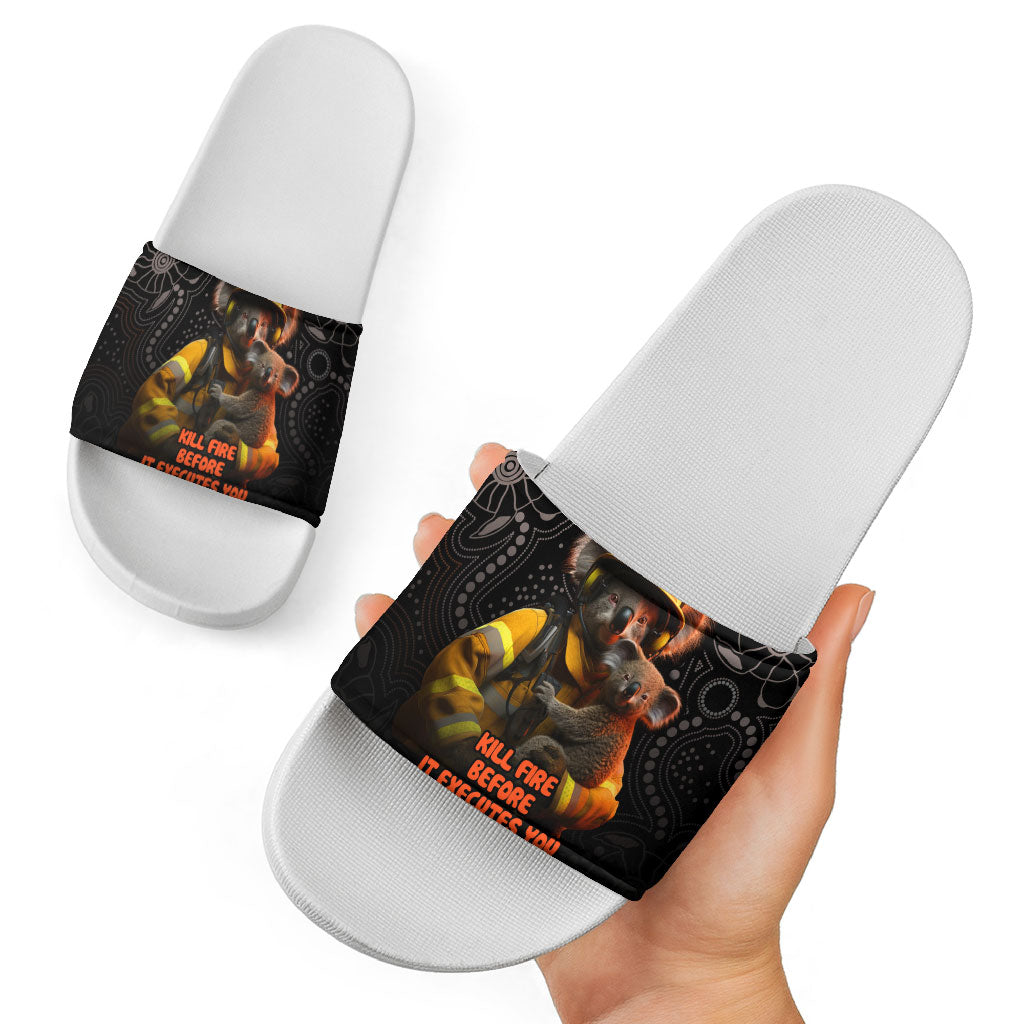 Paws For Australia Slide Sandals Bushfire Wildlife Support Indigenous Aboriginal