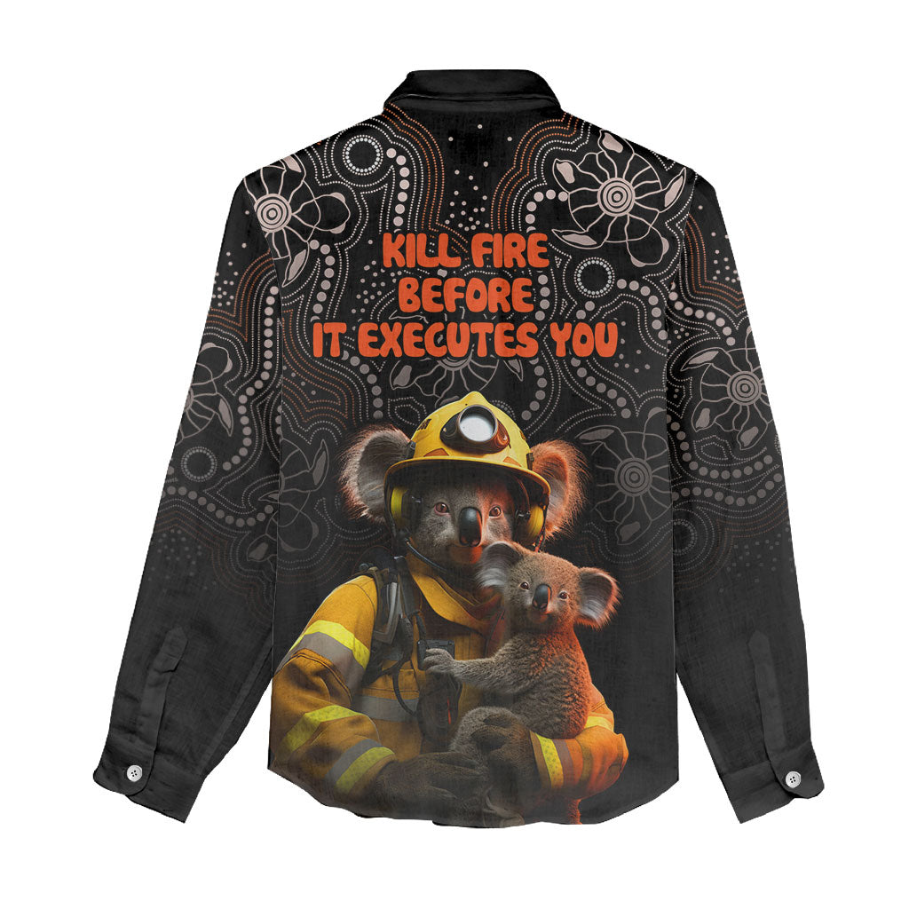 Paws For Australia Women Casual Shirt Bushfire Wildlife Support Indigenous Aboriginal