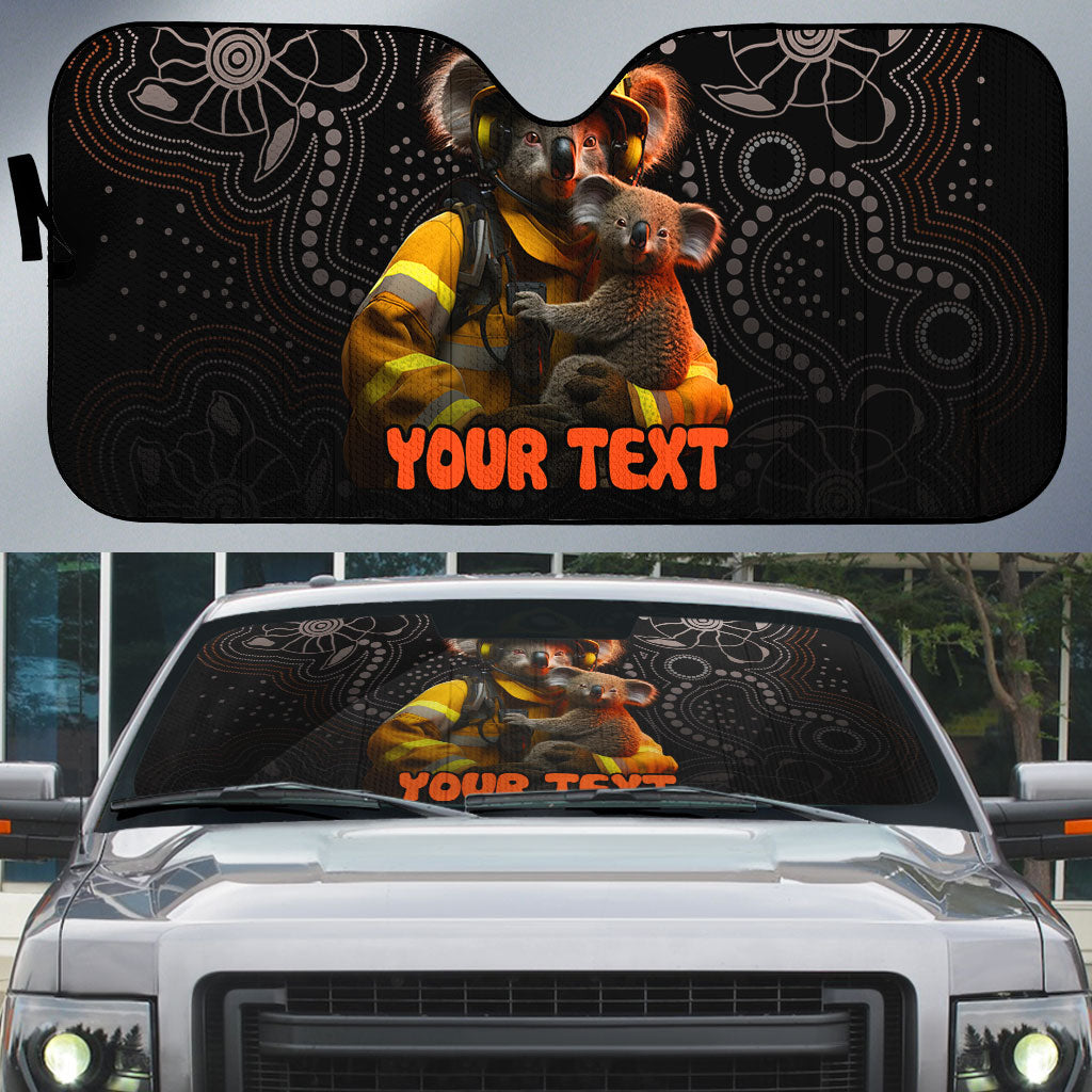Personalised Paws For Australia Auto Sun Shade Bushfire Wildlife Support Indigenous Aboriginal