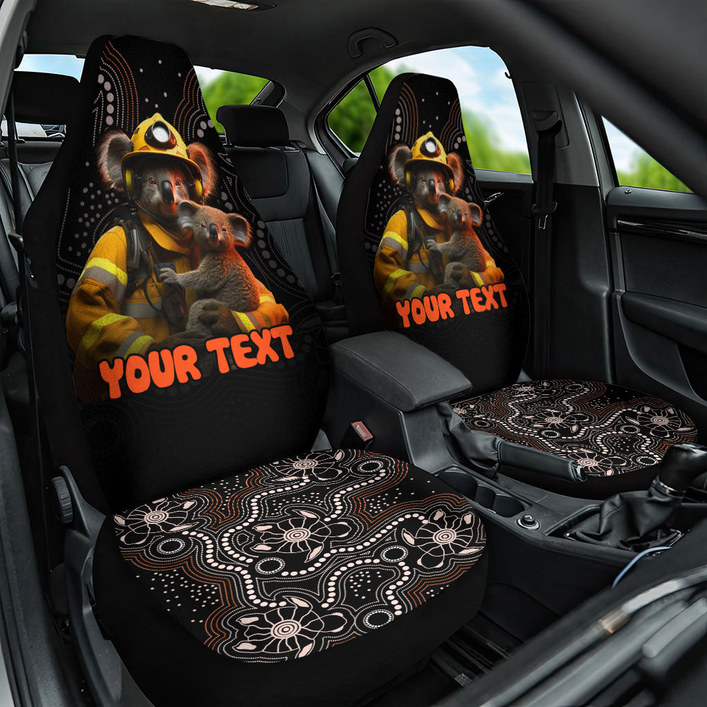 Personalised Paws For Australia Car Seat Cover Bushfire Wildlife Support Indigenous Aboriginal
