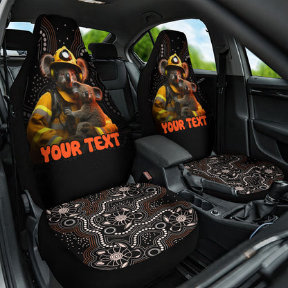 Personalised Paws For Australia Car Seat Cover Bushfire Wildlife Support Indigenous Aboriginal