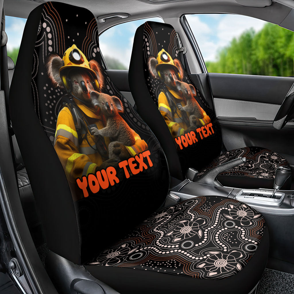 Personalised Paws For Australia Car Seat Cover Bushfire Wildlife Support Indigenous Aboriginal