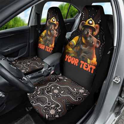 Personalised Paws For Australia Car Seat Cover Bushfire Wildlife Support Indigenous Aboriginal