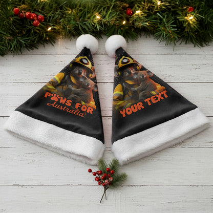 Personalised Paws For Australia Christmas Santa Hat Bushfire Indigenous Aboriginal