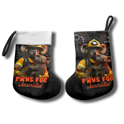 Personalised Paws For Australia Christmas Stocking Bushfire Indigenous Aboriginal