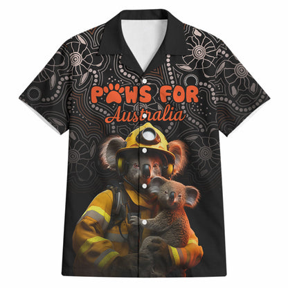 Personalised Paws For Australia Hawaiian Shirt Bushfire Wildlife Support Indigenous Aboriginal