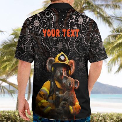 Personalised Paws For Australia Hawaiian Shirt Bushfire Wildlife Support Indigenous Aboriginal