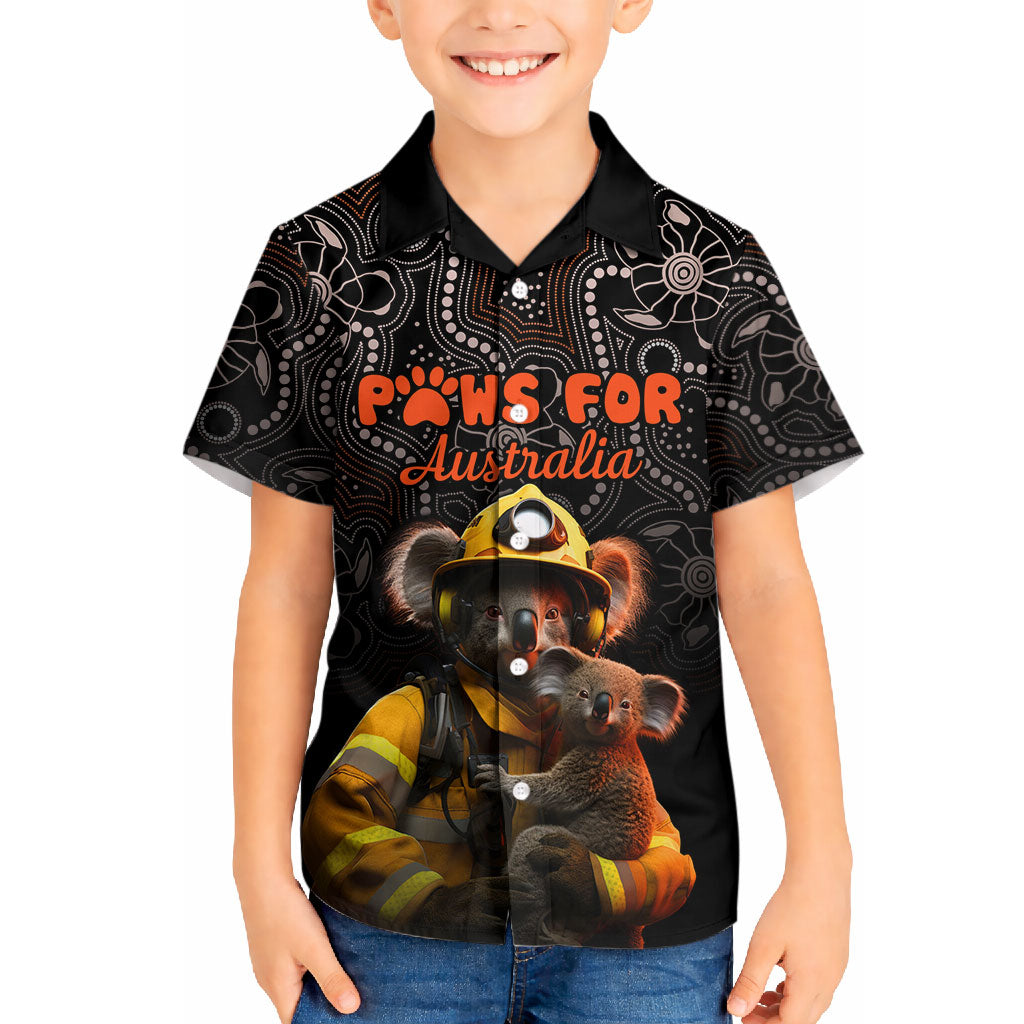 Personalised Paws For Australia Hawaiian Shirt Bushfire Wildlife Support Indigenous Aboriginal
