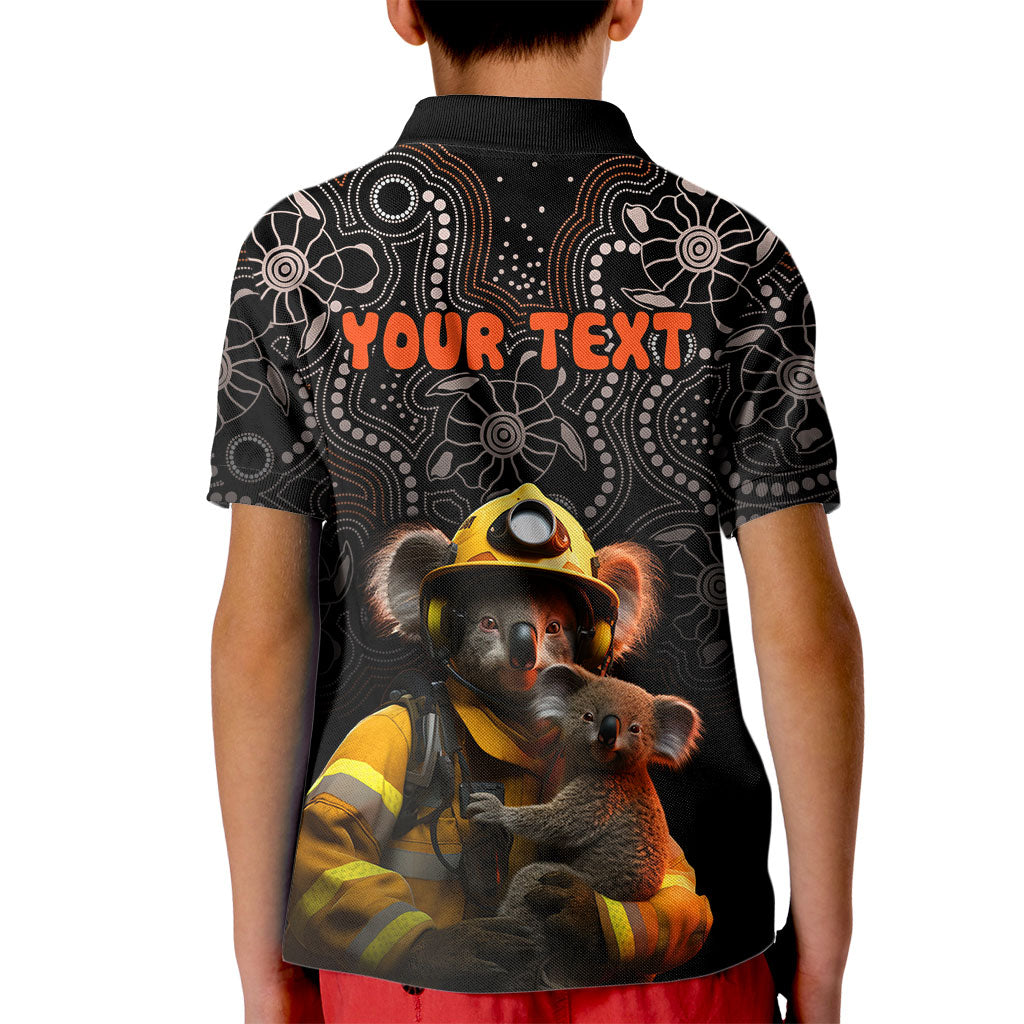 Personalised Paws For Australia Kid Polo Shirt Bushfire Wildlife Support Indigenous Aboriginal