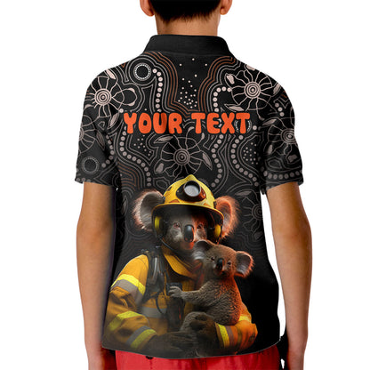 Personalised Paws For Australia Kid Polo Shirt Bushfire Wildlife Support Indigenous Aboriginal