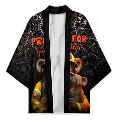 Personalised Paws For Australia Kimono Bushfire Wildlife Support Indigenous Aboriginal