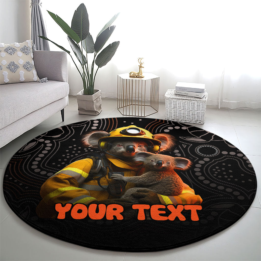 Personalised Paws For Australia Round Carpet Bushfire Wildlife Support Indigenous Aboriginal