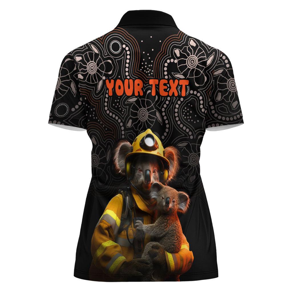 Personalised Paws For Australia Women Polo Shirt Bushfire Wildlife Support Indigenous Aboriginal