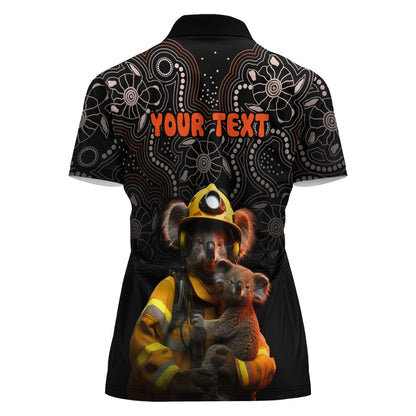 Personalised Paws For Australia Women Polo Shirt Bushfire Wildlife Support Indigenous Aboriginal