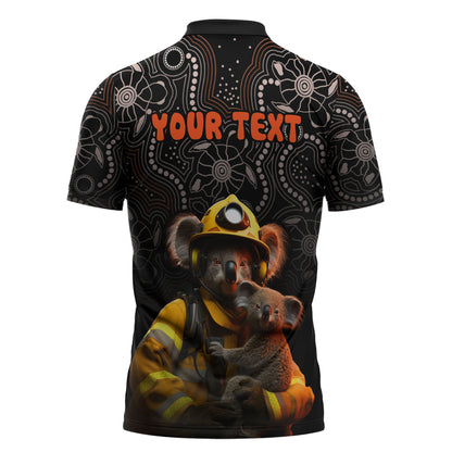 Personalised Paws For Australia Zipper Polo Shirt Bushfire Wildlife Support Indigenous Aboriginal