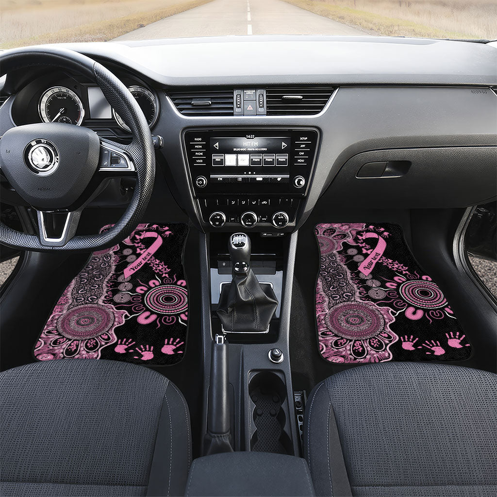 Personalised Aboriginal Pink Ribbons Car Mats Beautiful Butterflies Breast Cancer Support