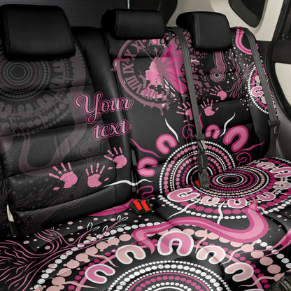 Personalised Aboriginal Pink Ribbons Back Car Seat Cover Think Pink Butterfly Art Wall Clock Breast Cancer Support
