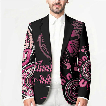 Personalised Aboriginal Pink Ribbons Blazer Think Pink Butterfly Art Wall Clock Breast Cancer Support