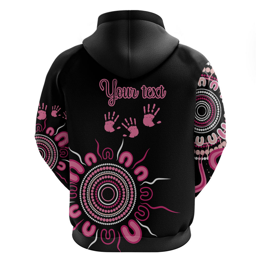 Personalised Aboriginal Pink Ribbons Hoodie Think Pink Butterfly Art Wall Clock Breast Cancer Support