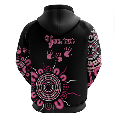 Personalised Aboriginal Pink Ribbons Hoodie Think Pink Butterfly Art Wall Clock Breast Cancer Support