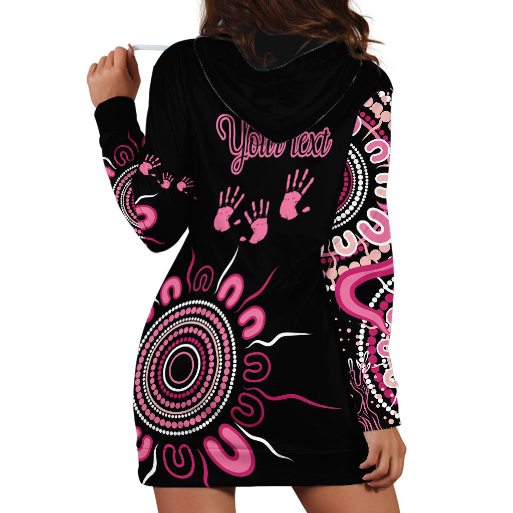 Personalised Aboriginal Pink Ribbons Hoodie Dress Think Pink Butterfly Art Wall Clock Breast Cancer Support